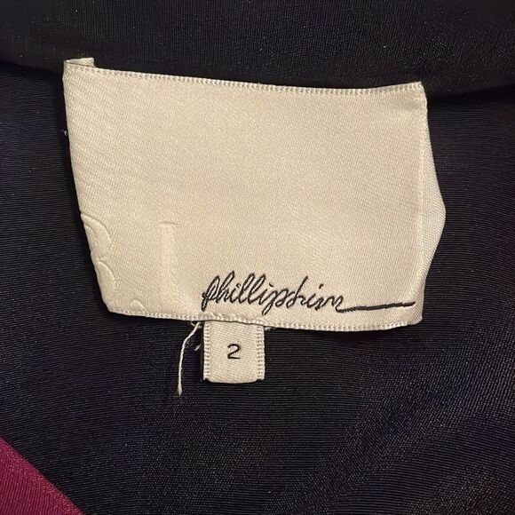 3.1 Phillip Lim Purple Black Silk Long Sleeve Blouse Top Shirt Womens Size 2 - Picture 2 of 11